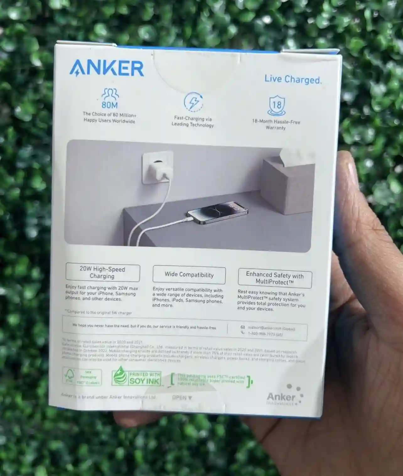 Tête de Chargeur Anker Usb-c 20W Charge Rapide et Sécurisée - Vue 3