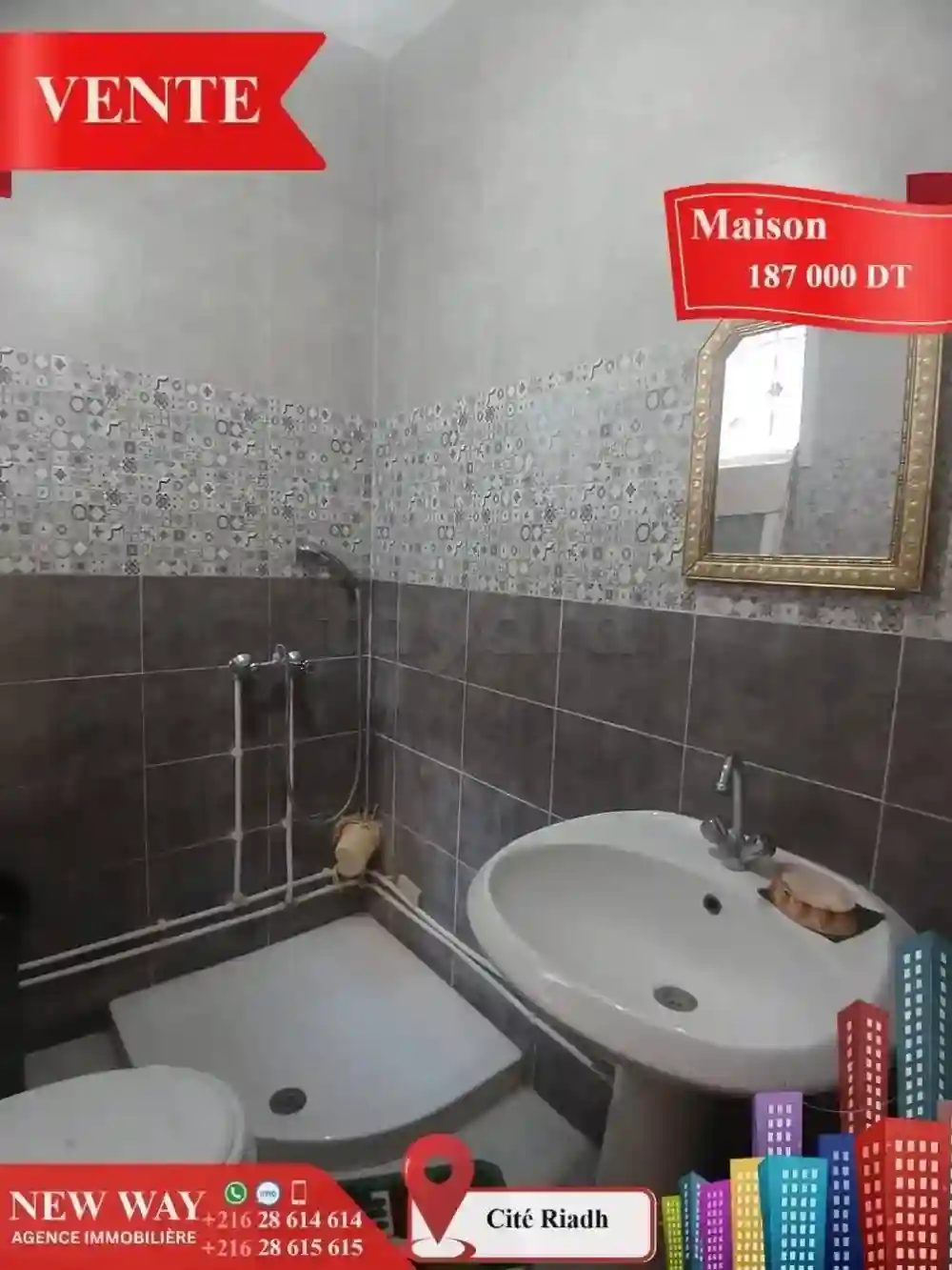 Maison à Cité Riadh Proche de Toutes Commodités - Vue 1