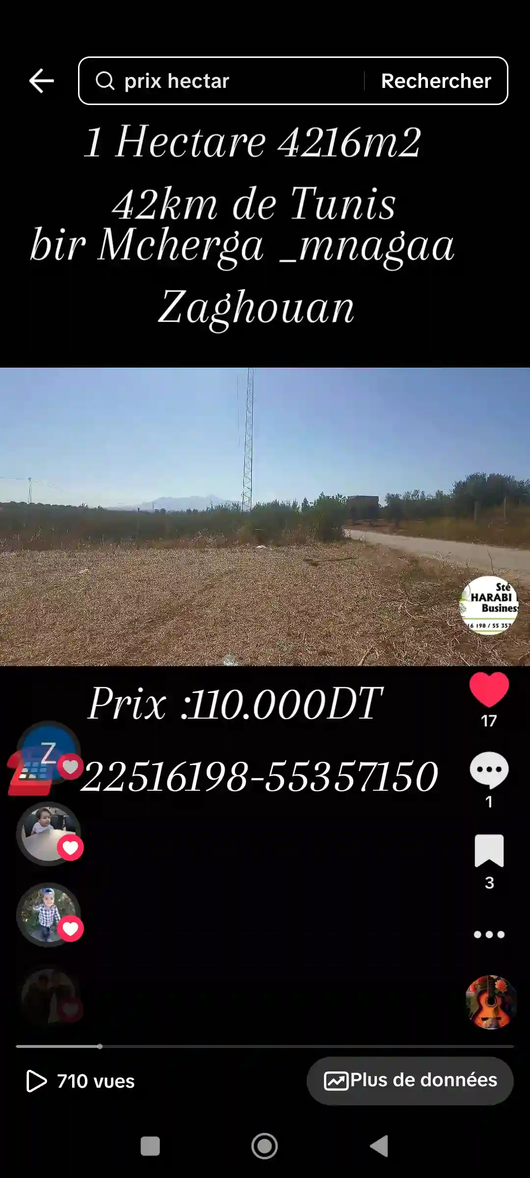 Un Hectare et Demi Pour une Résidence Rurale à Bir Mcherga - Vue 2