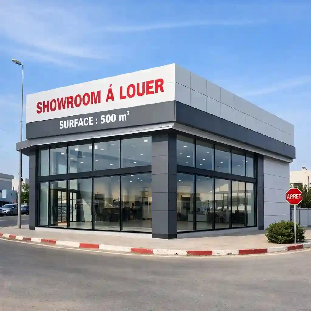 Showroom à Louer 500 m² – Emplacement Stratégique en Coin – Zone - Vue 1