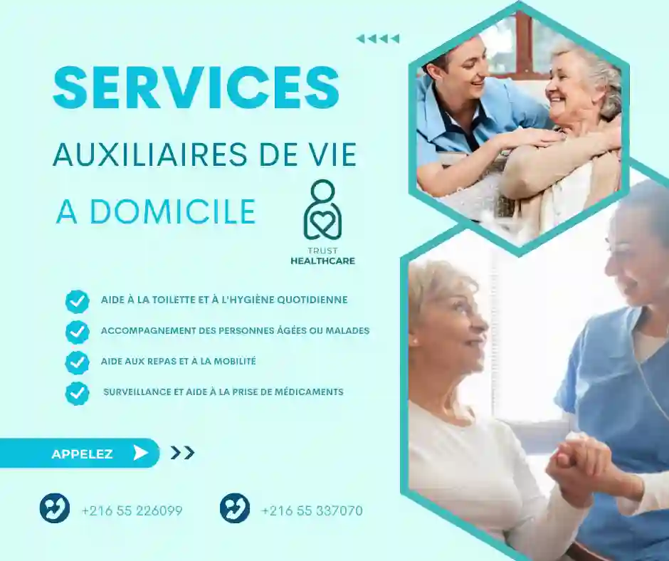 TRUST HEALTHCARE recrute des auxiliaires de vie à domicile à GAMMARTH