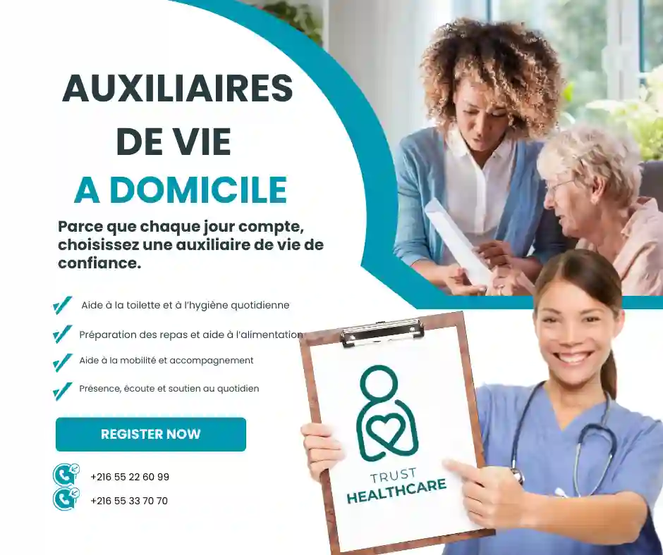 TRUST HEALTHCARE recrute des auxiliaires de vie à domicile à Tunis