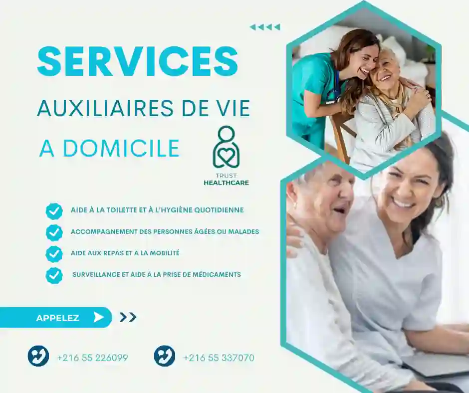 TRUST HEALTHCARE recrute des auxiliaires de vie à domicile à Byrsa