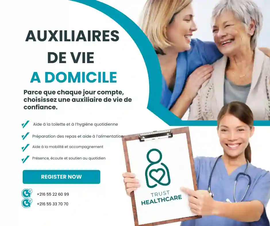 TRUST HEALTHCARE recrute des auxiliaires de vie à domicile à CARTHAGE