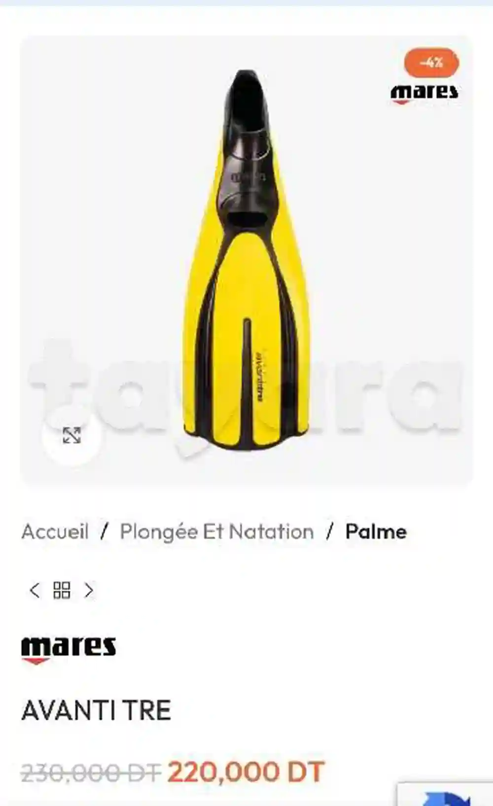 Palme DE Plongée Mares - Vue 1