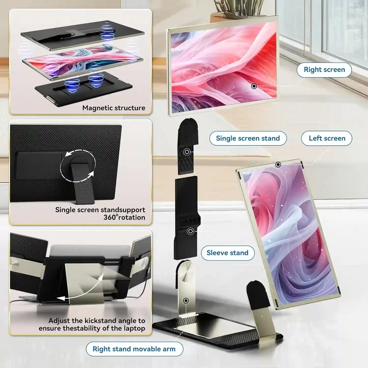 Écran Extenseur Laptop Portable Triple Extension - Vue 1