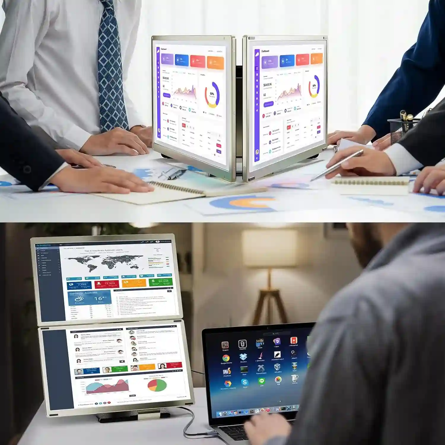 Écran Extenseur Laptop Portable Triple Extension - Vue 4