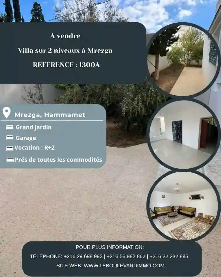 A Vendre Villa sur Deux Niveau à Mrezga Hammamet - Vue 4