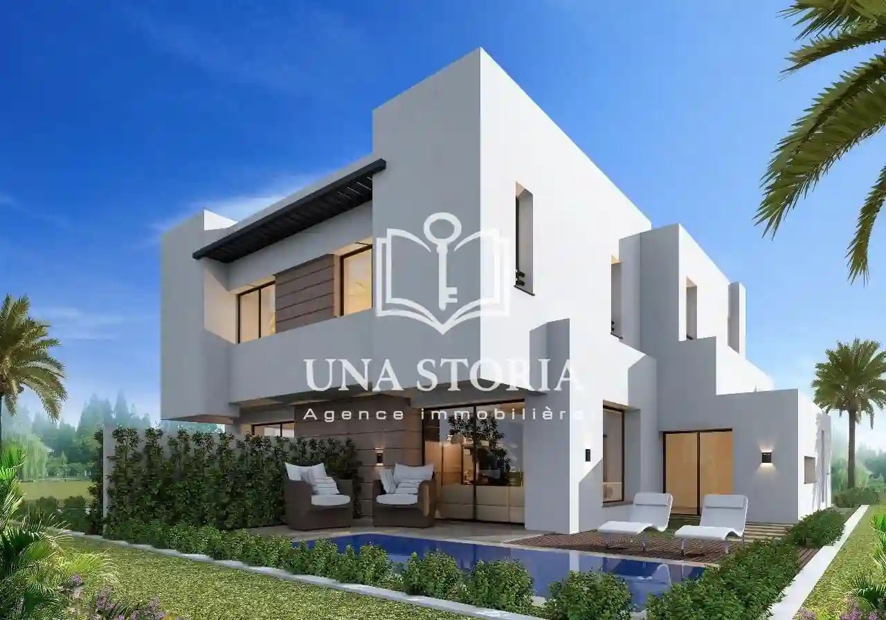 Villa Jumelée s Plus 4 Neuve Jamais Habitée à La Soukra - Vue 1