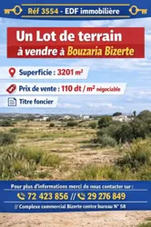 Terrain à Vendre à Bouzaria Bizerte