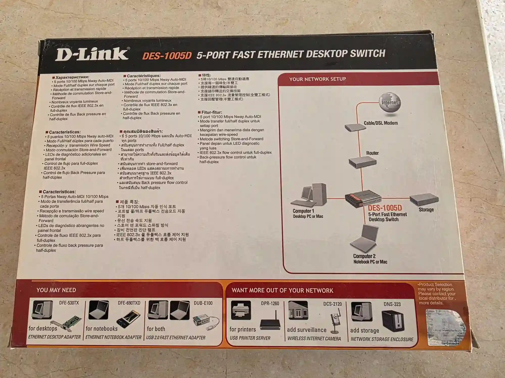 Switch Dlink Des-1005d Importe - Vue 1