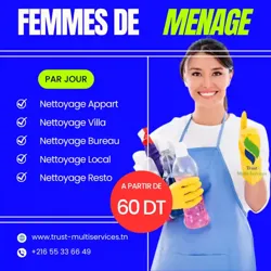 Femme DE Ménage À LA Journée A Jardins DE Carthage