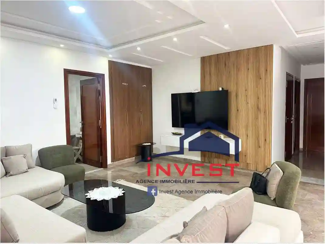 Rez de Jardin Meublé Avec Piscine à Gammarth Supérieur - Vue 4