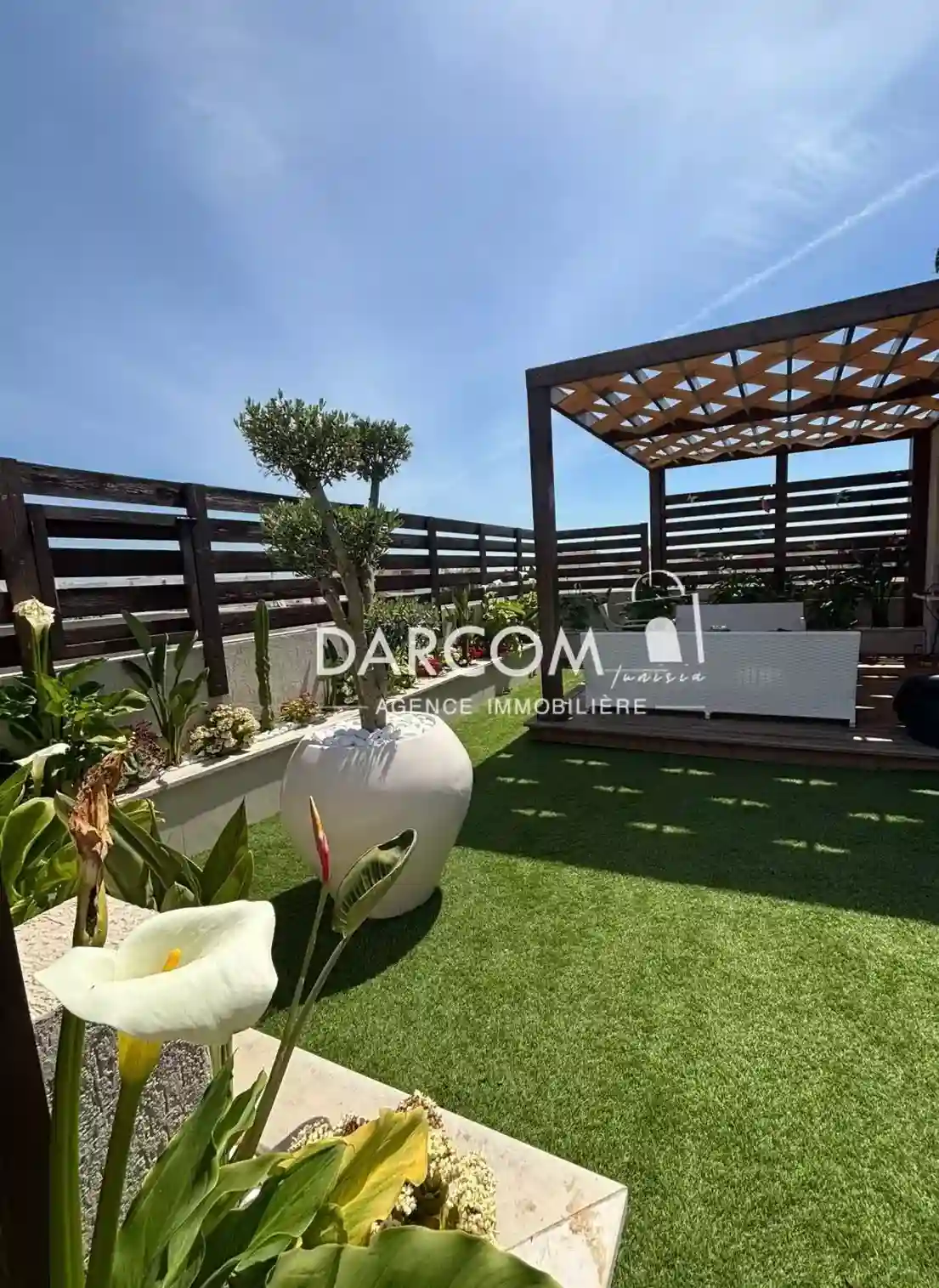 Villa Jumelée Avec Piscine à La Soukra - Vue 3