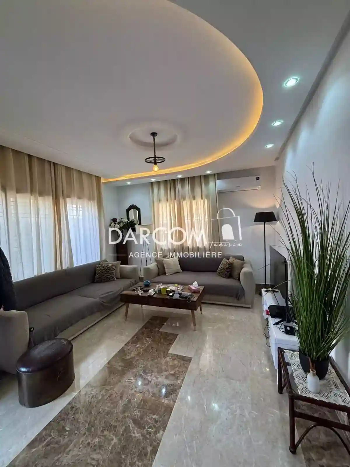 Villa Jumelée Avec Piscine à La Soukra - Vue 4