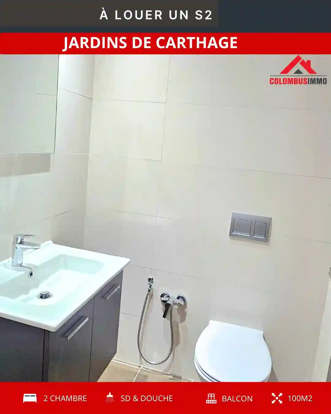 Appartement s2 Neuf à Jardin de Carthage - Vue 1