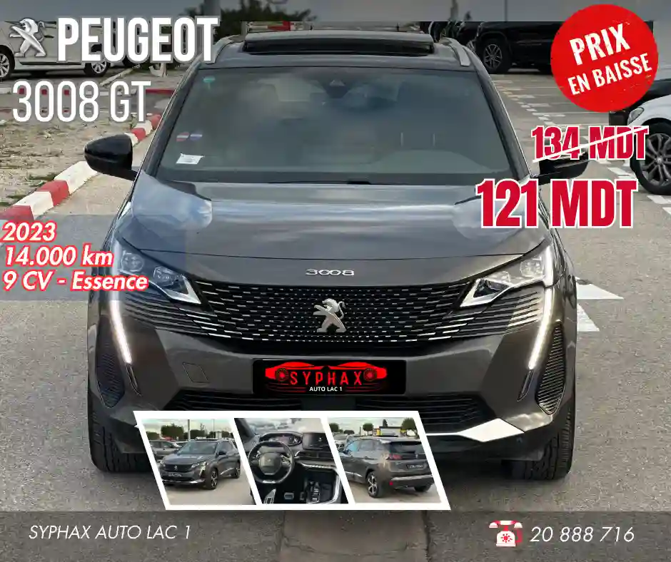 Peugeot 3008 Gt-line - Vue 2