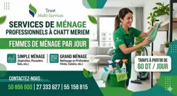 Service DE Femme DE Ménage À LA Journée A Chatt Meriem